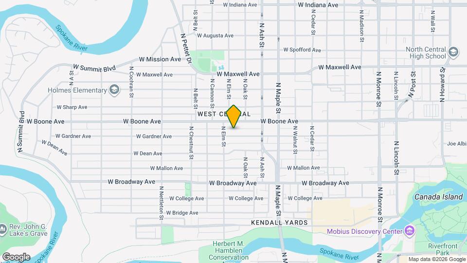 1822 W Gardner Ave Map and Location Details