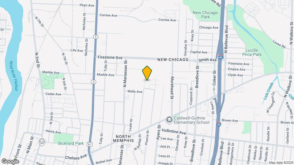 1148 N Dunlap St Map and Location Details