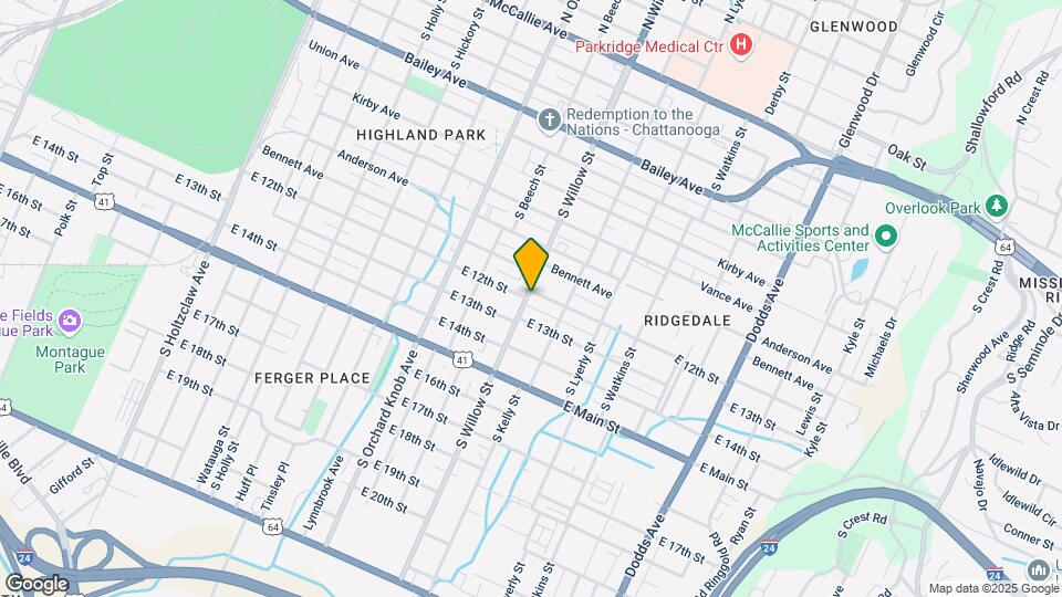 1202 S Willow St Map and Location Details