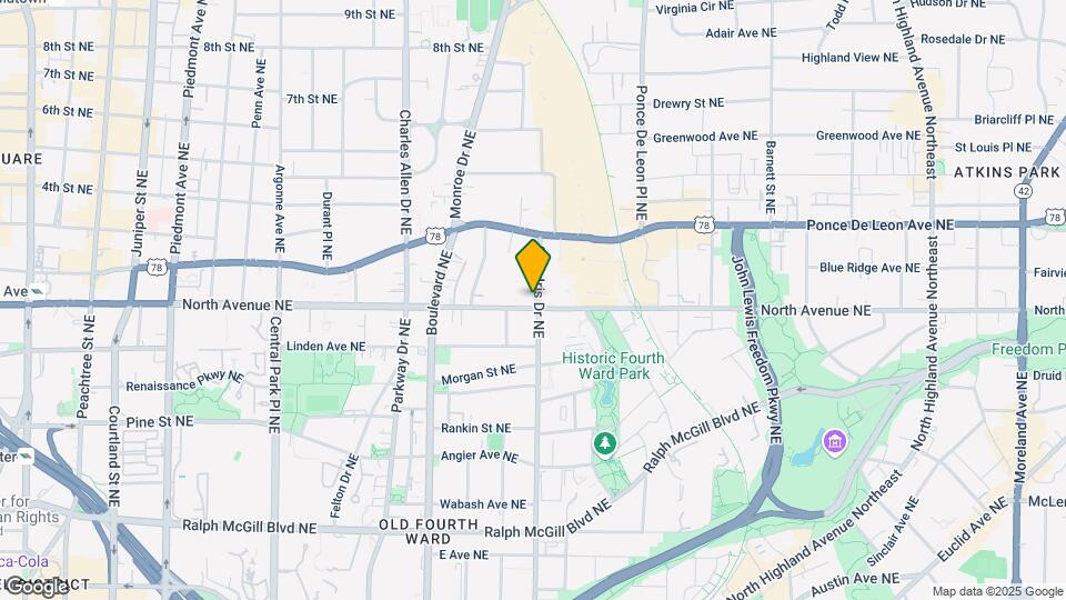 620 Glen Iris Dr NE Map and Location Details
