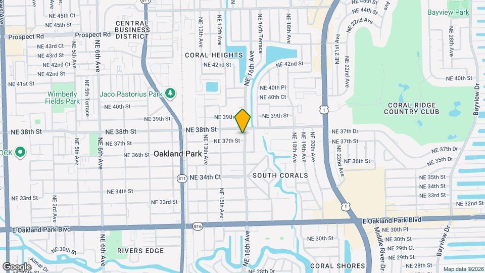 3705 NE 16th Ave Map and Location Details