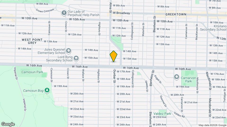 3663 W 16th Ave Map and Location Details