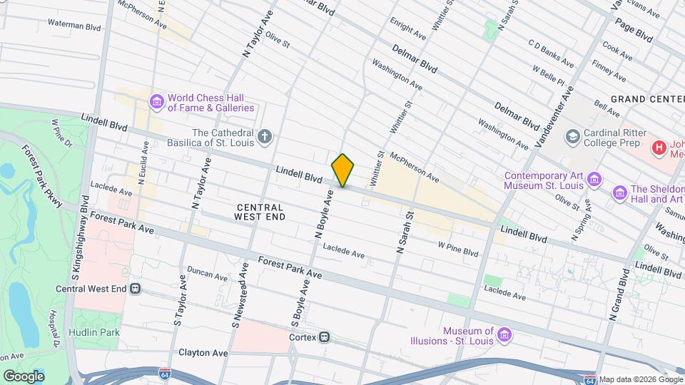 4242 Lindell Blvd Mapa y Detalles de la Ubicación
