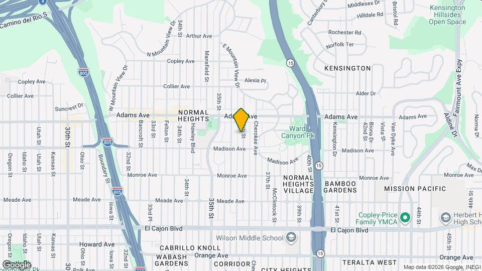 4638 36th St Map and Location Details