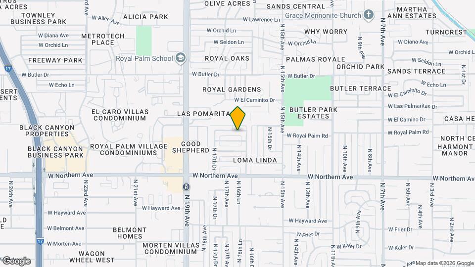 1643 W Griswold Rd Map and Location Details