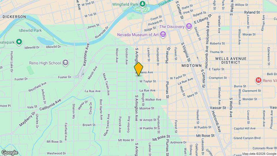 820 S Arlington Ave Map and Location Details