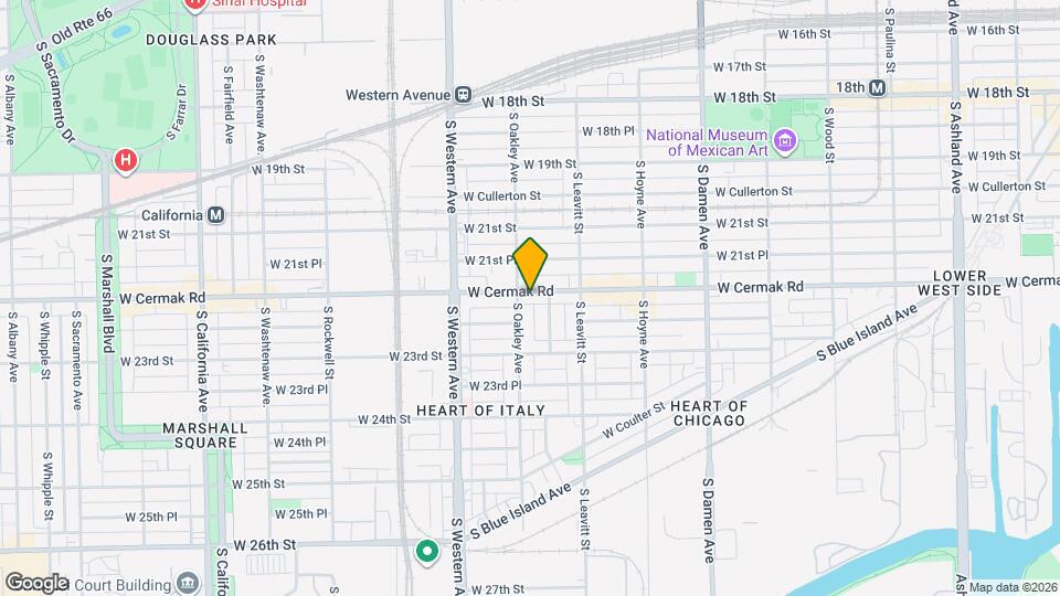 2249 W Cermak Rd Map and Location Details