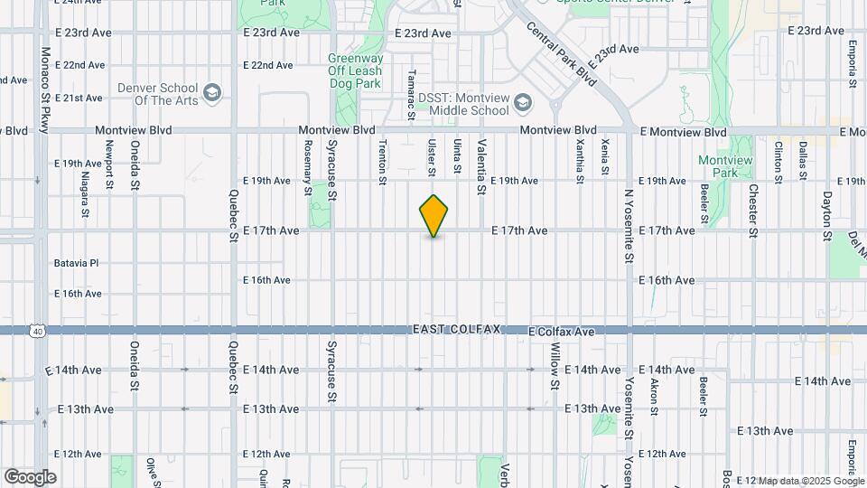 1676 Ulster St Map and Location Details