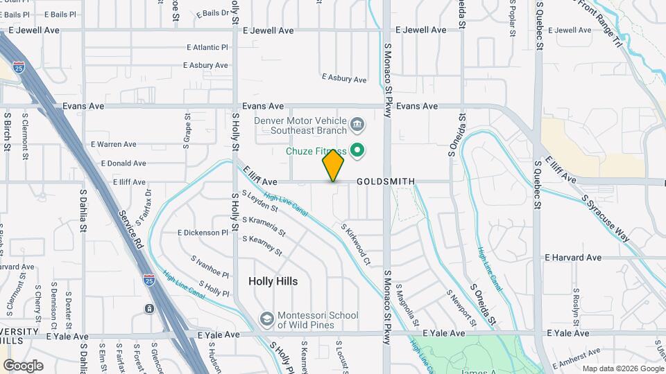 6200 E Iliff Ave Map and Location Details