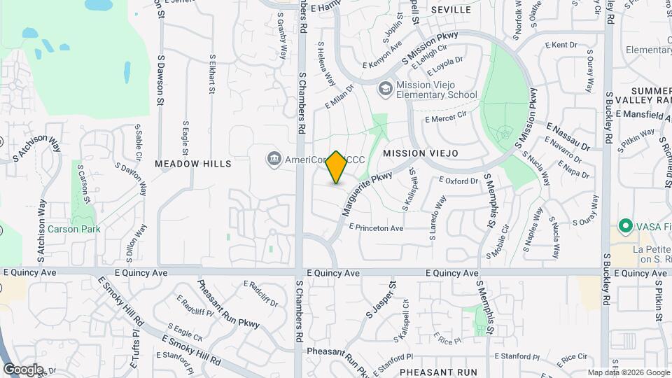 15508 E Oxford Ave Map and Location Details