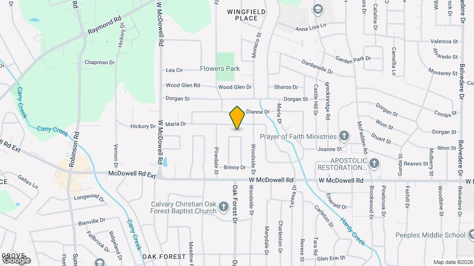 2710 E Benwood Dr Map and Location Details