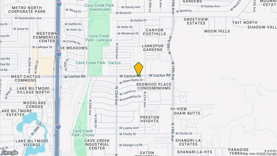 2122 W Shaw Butte Dr Map and Location Details