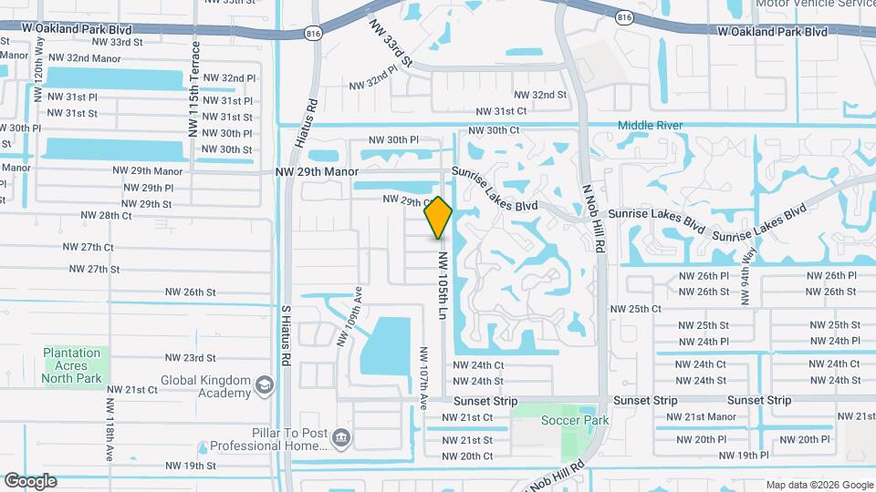 10581 NW 28th St Map and Location Details