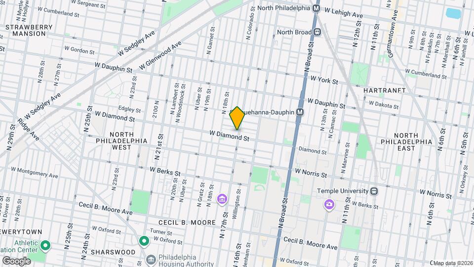 1703 W Diamond St Map and Location Details