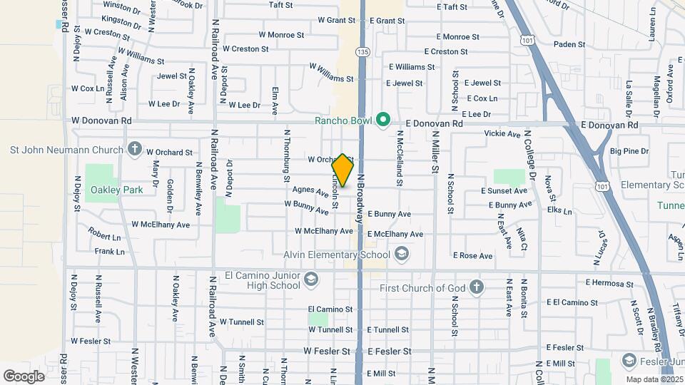 127 Agnes Ave Map and Location Details