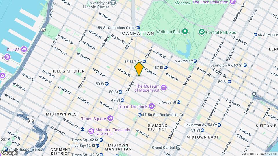 159 W 53rd St Mapa y Detalles de la Ubicación