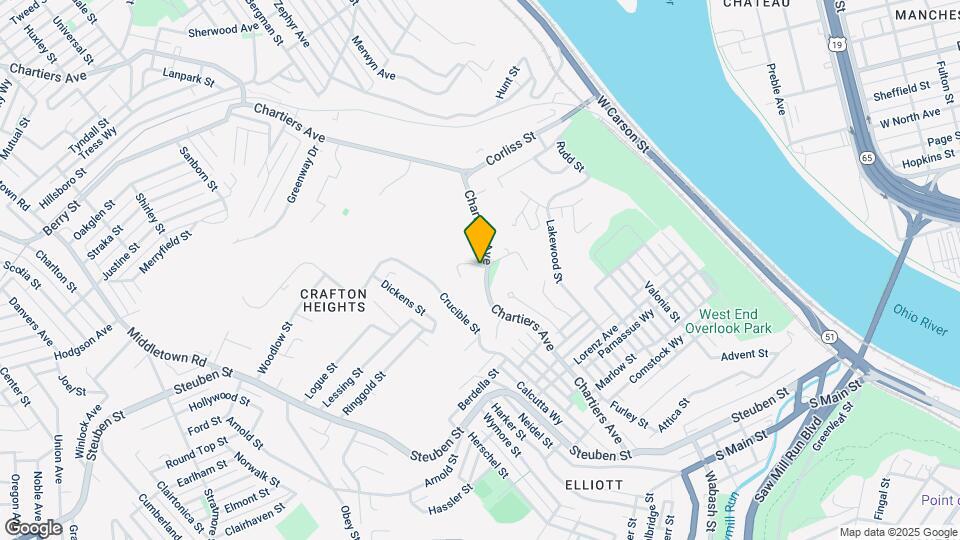 1255 Chartiers Ave Map and Location Details