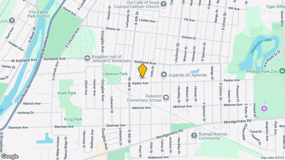 1054 Pearl St Map and Location Details