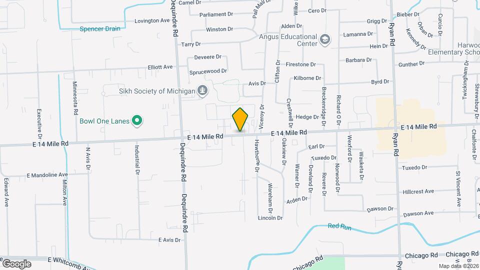 2315 W 14 Mile Rd Mapa y Detalles de la Ubicación