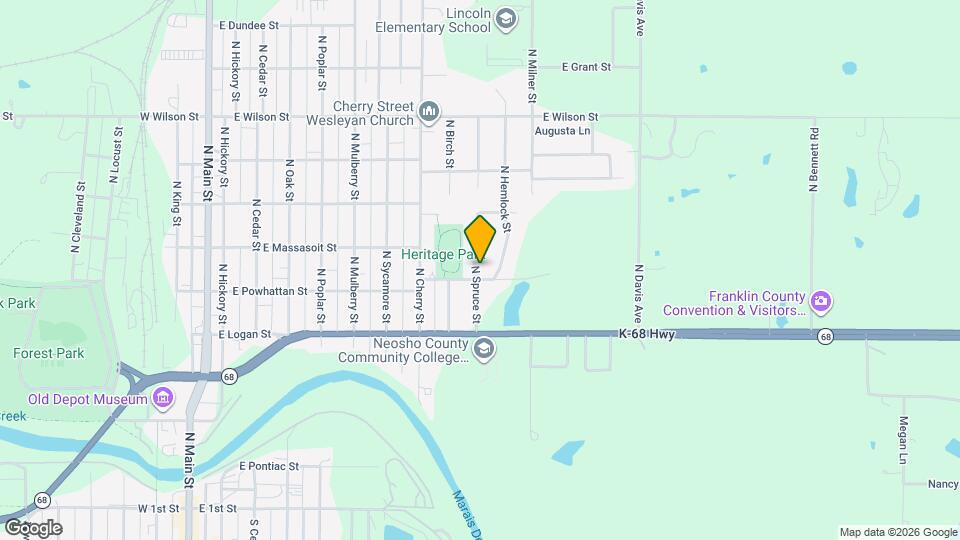 611 N Spruce St Map and Location Details