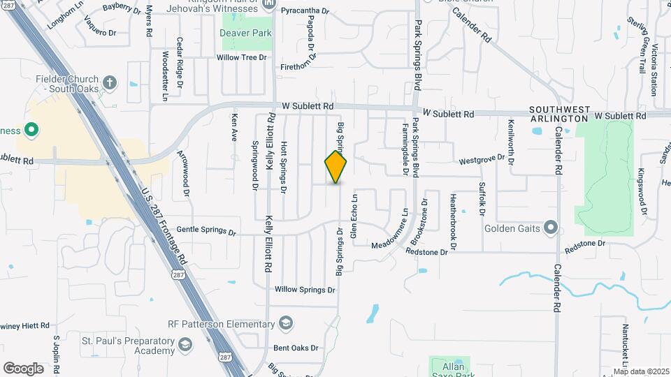 6214 Big Springs Dr Map and Location Details