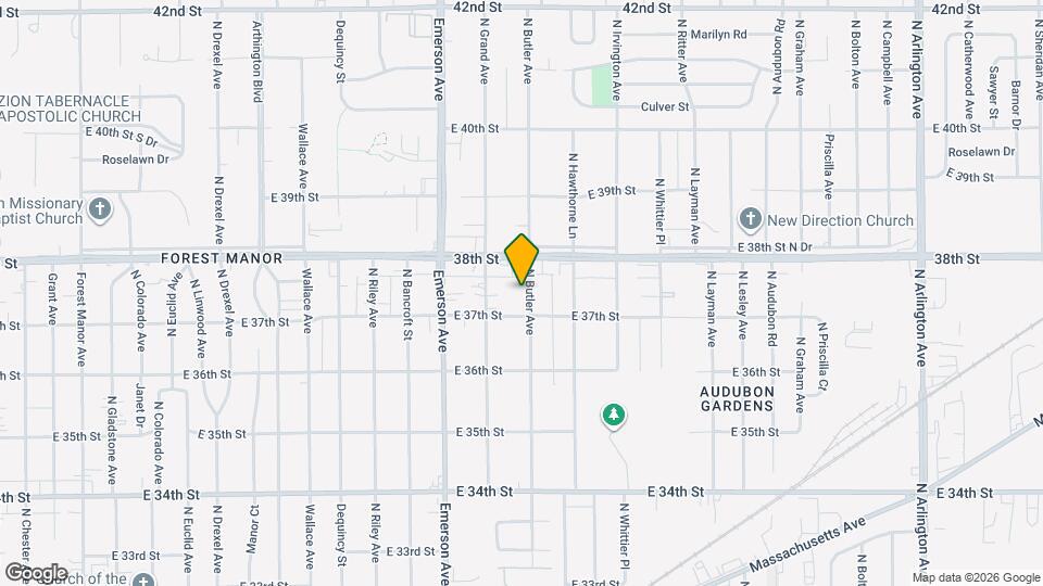 3720 N Butler Ave Map and Location Details