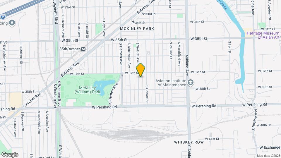 3721 S Wolcott Ave Map and Location Details