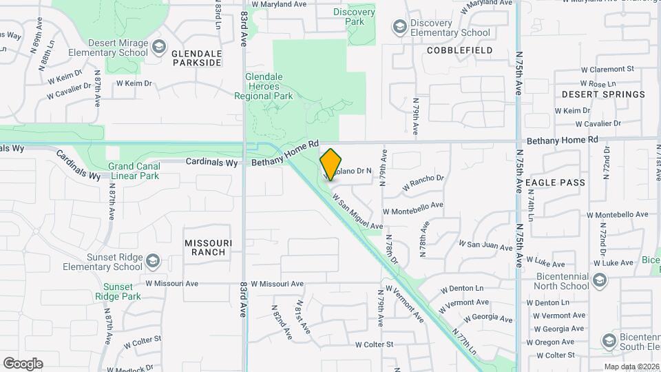 8008 W Rancho Dr Map and Location Details