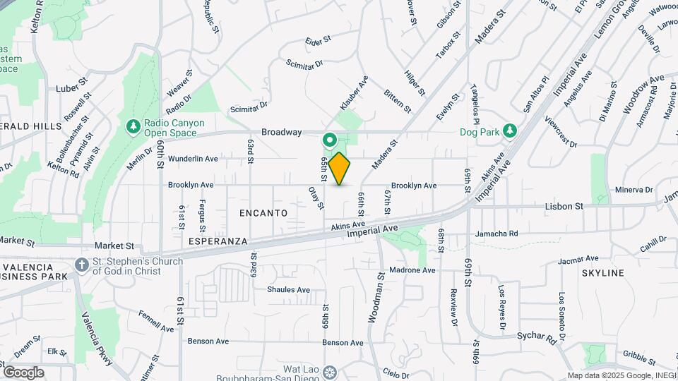 6539 Brooklyn Ave Map and Location Details