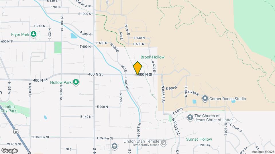 672 E 400 N St Map and Location Details