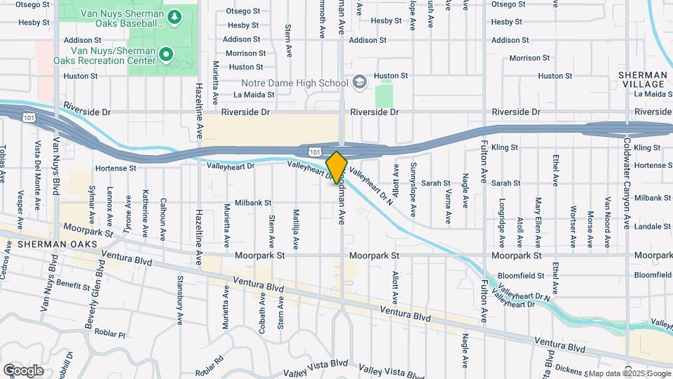 4523 Woodman Ave Map and Location Details