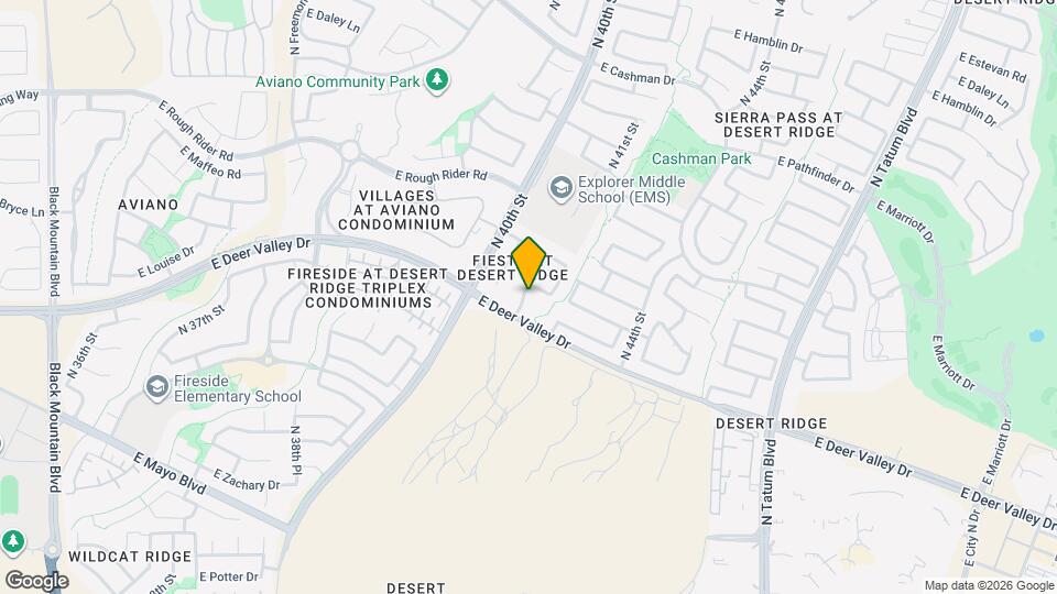 21821 N 40th Way Mapa y Detalles de la Ubicación