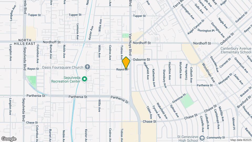 14618 Rayen St Map and Location Details