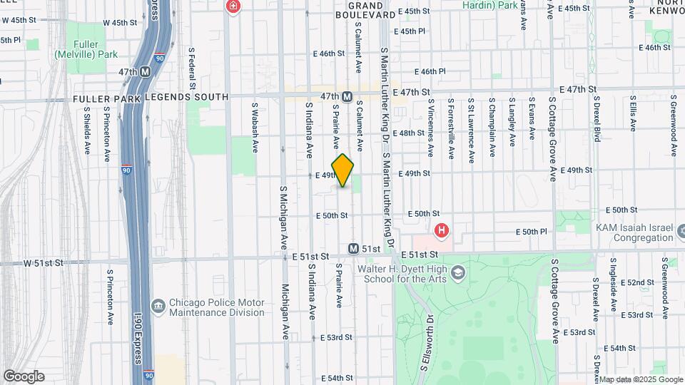 4927 S Prairie Ave-Unit -3N Map and Location Details