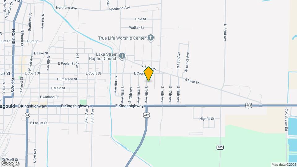 201 S 14th Ave Map and Location Details