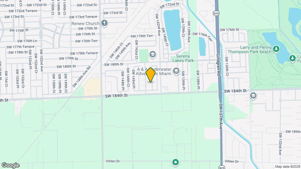 18260 SW 142nd Pl Map and Location Details