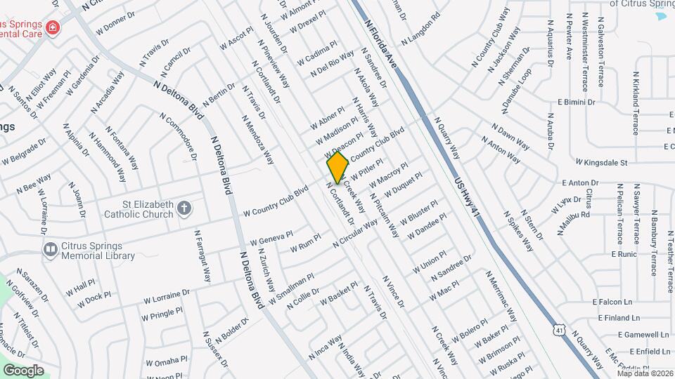8949 N Cortlandt Dr Map and Location Details