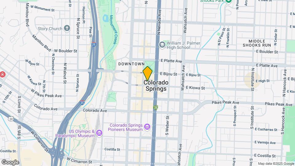 101 N Tejon St Map and Location Details