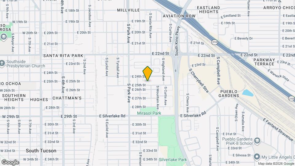 1033 E 25th St Map and Location Details