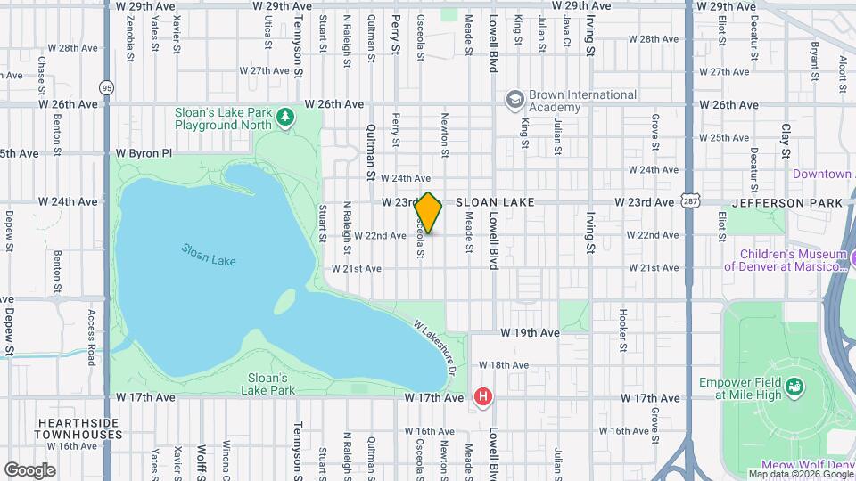 2160 Osceola St Map and Location Details