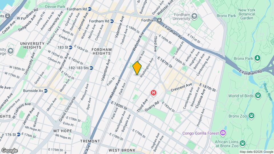 2271 Washington Avenue Map and Location Details