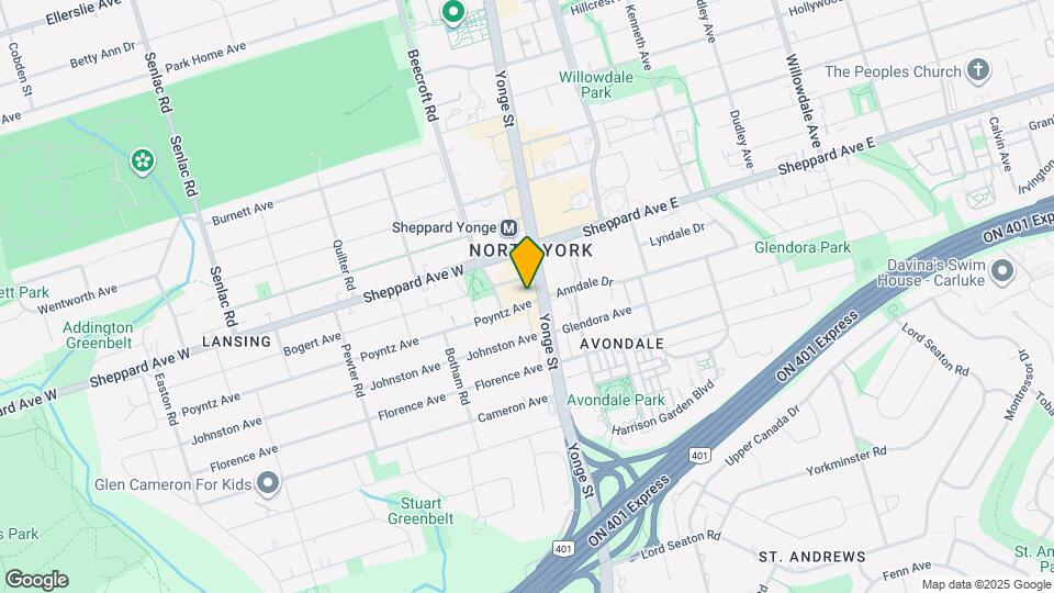 22 Poyntz Ave Map and Location Details