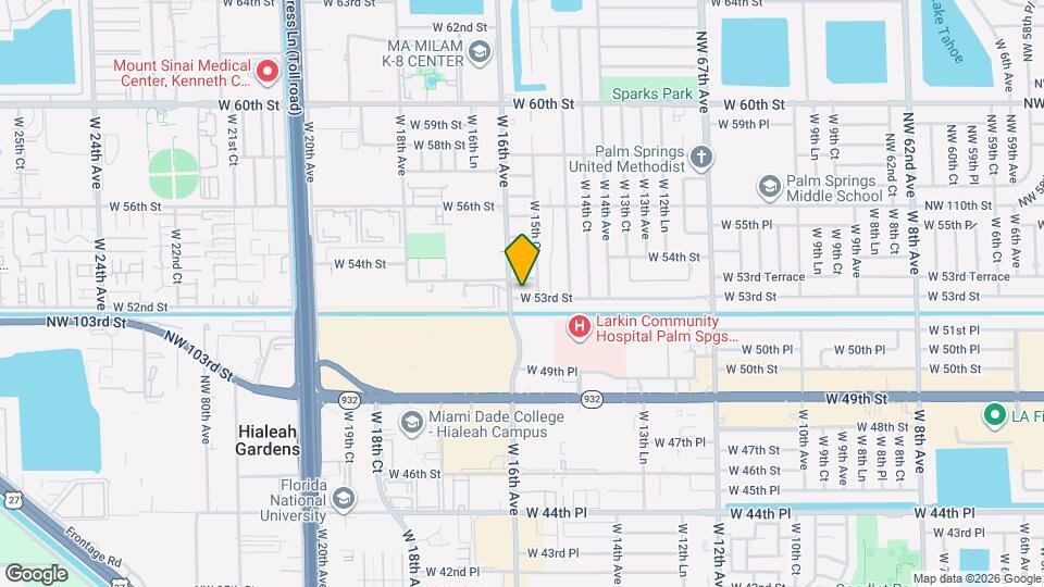 1585 W 53rd St Map and Location Details