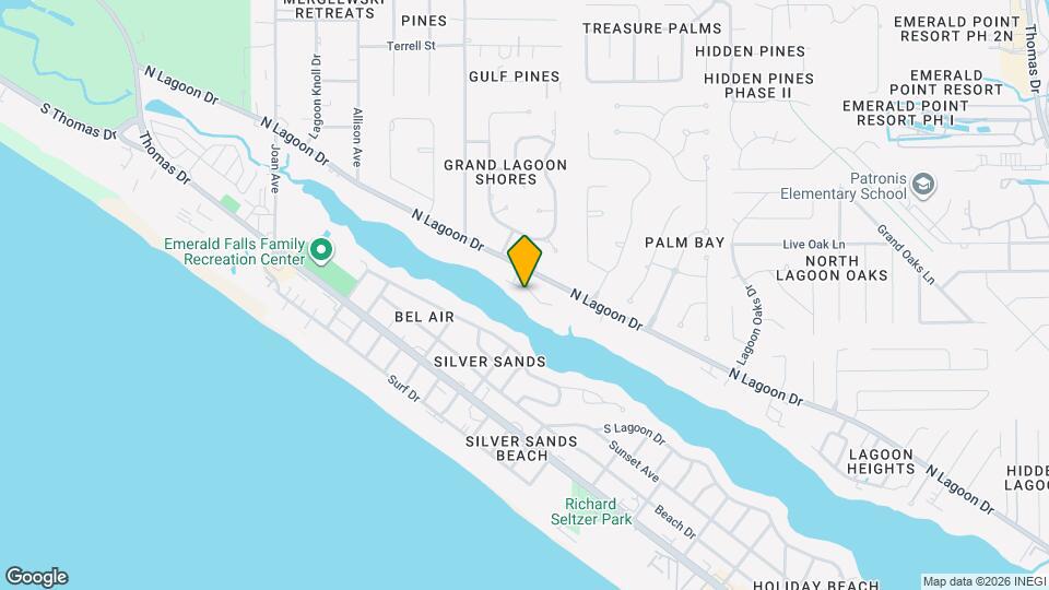 8501 N Lagoon Dr Mapa y Detalles de la Ubicación