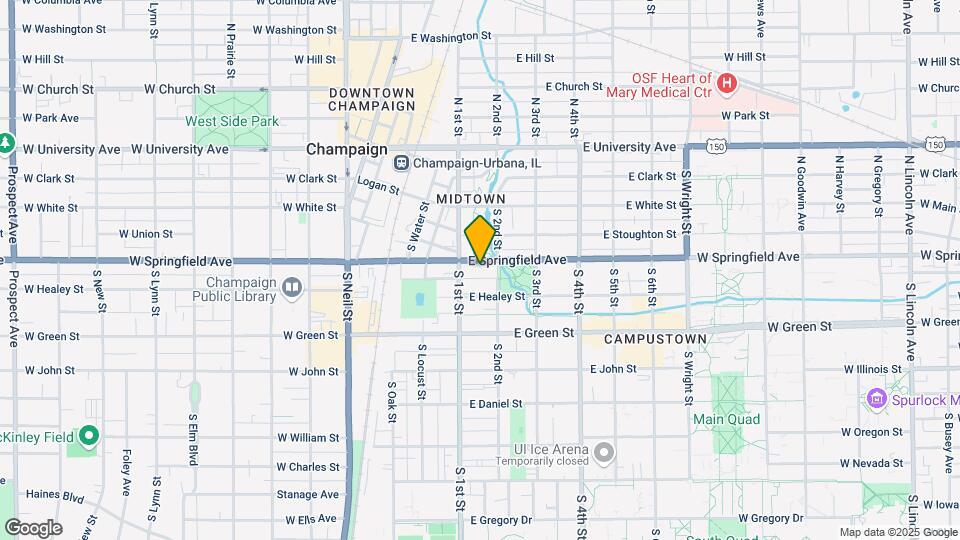 107 E Springfield Map and Location Details