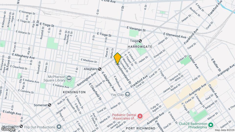 1836 E Westmoreland St Map and Location Details
