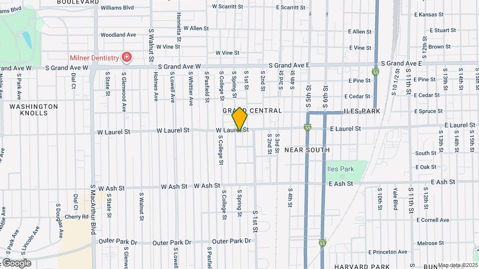 1708 S Spring St Map and Location Details