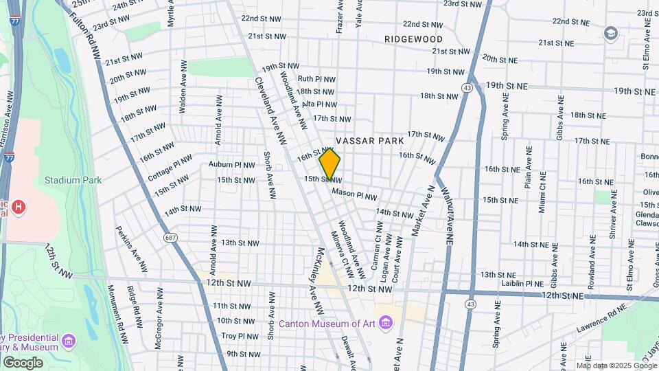 1444 Woodland Ave NW Map and Location Details