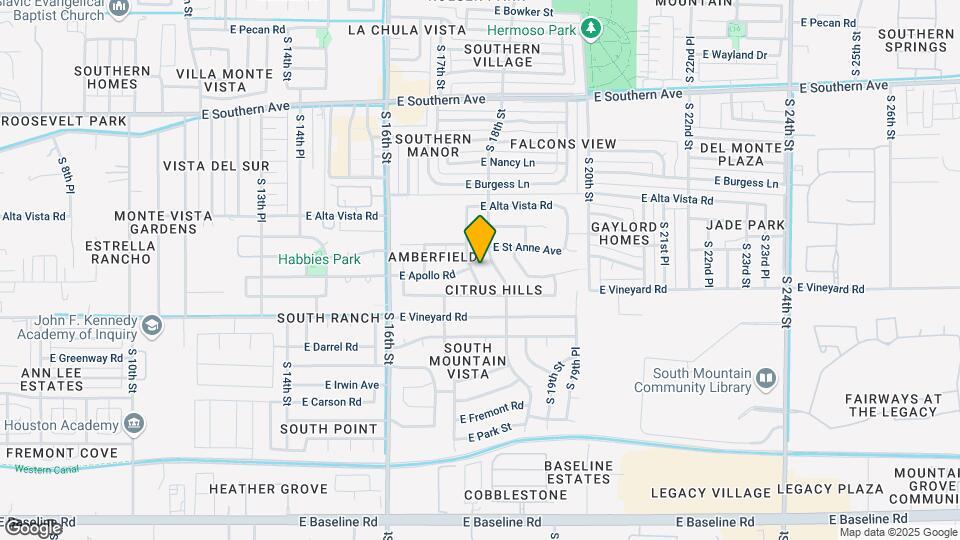 6601 S 17th Pl Map and Location Details