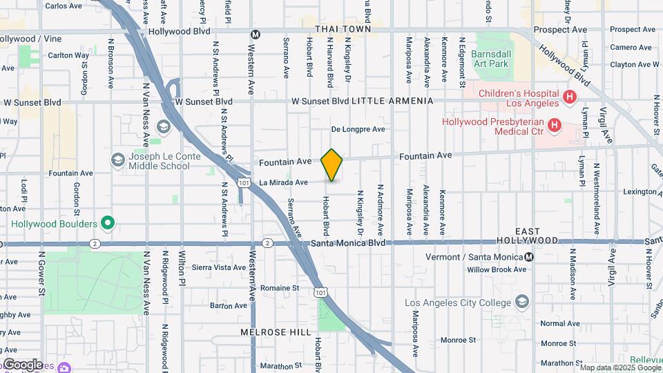 1214 N Hobart Blvd Map and Location Details